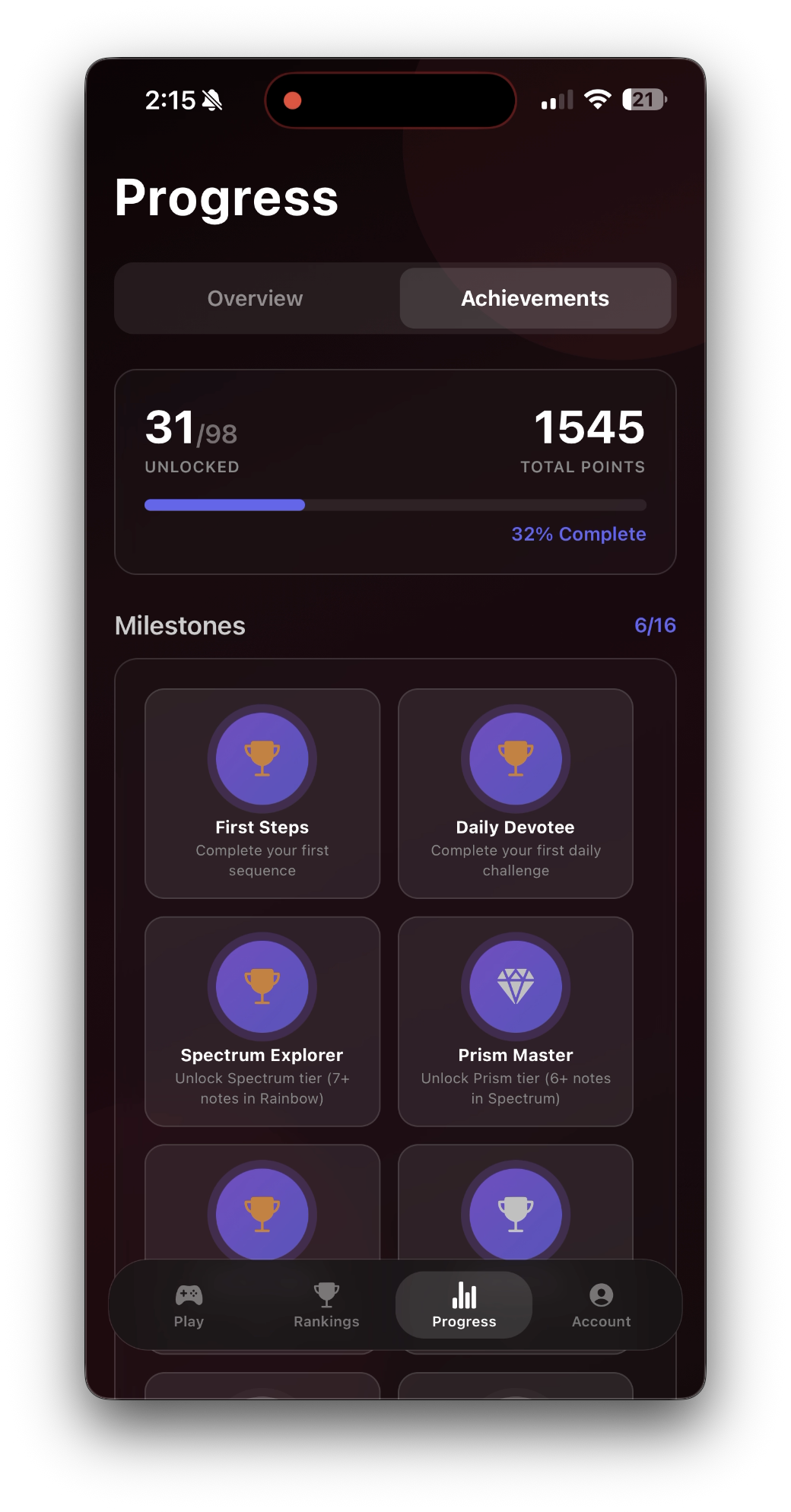 Achievements